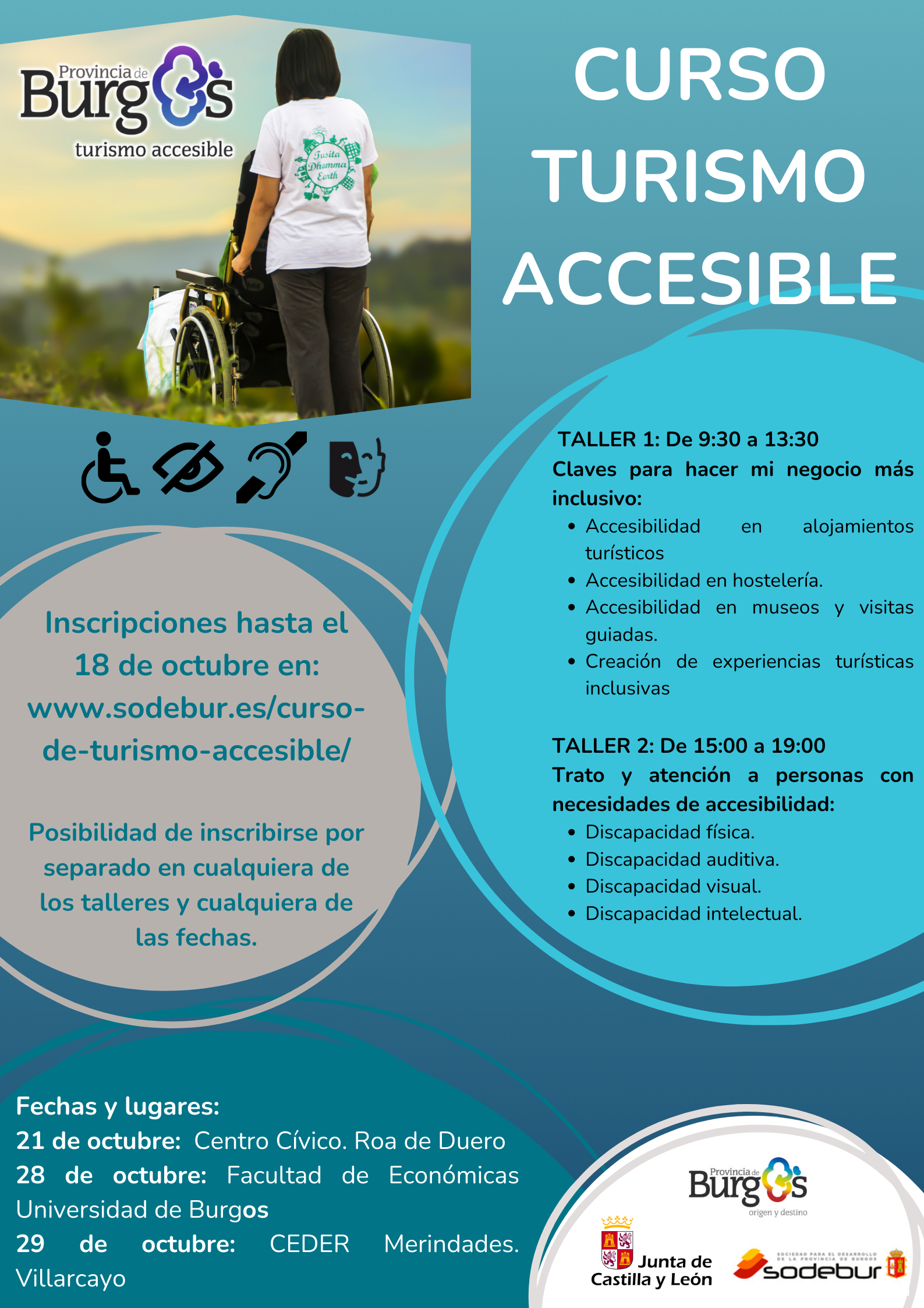 cartel curso turismo accesible