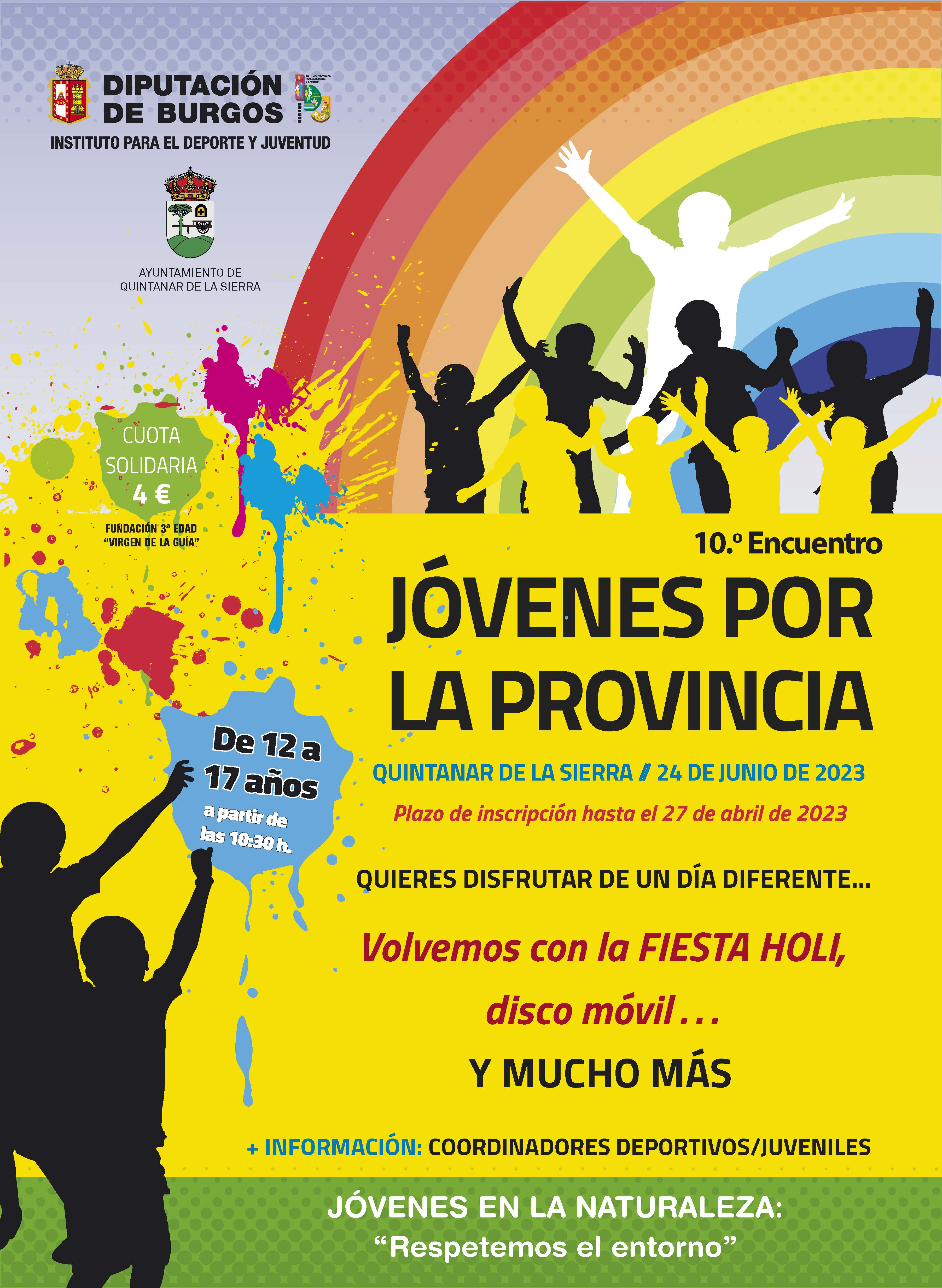 Cartel Encuentro Jóvenes por la Provincia Quintanar de la Sierra 24 Junio 2023