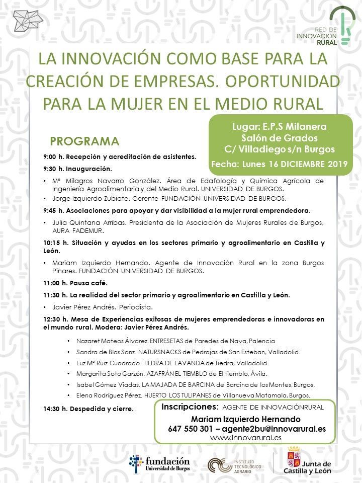 CURSO SOBRE OPORTUNIDADES PARA LA MUJER EN EL MEDIO RURAL
