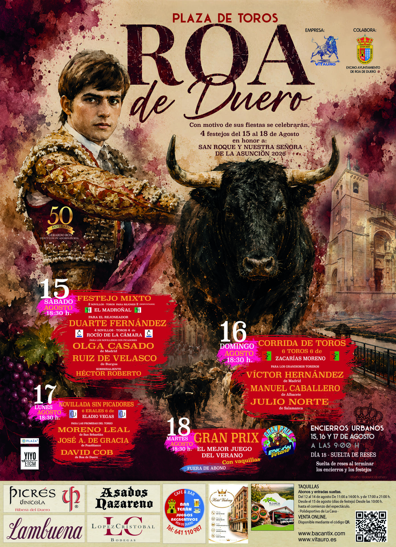 CARTEL FERIA TAURINA ROA 2026
