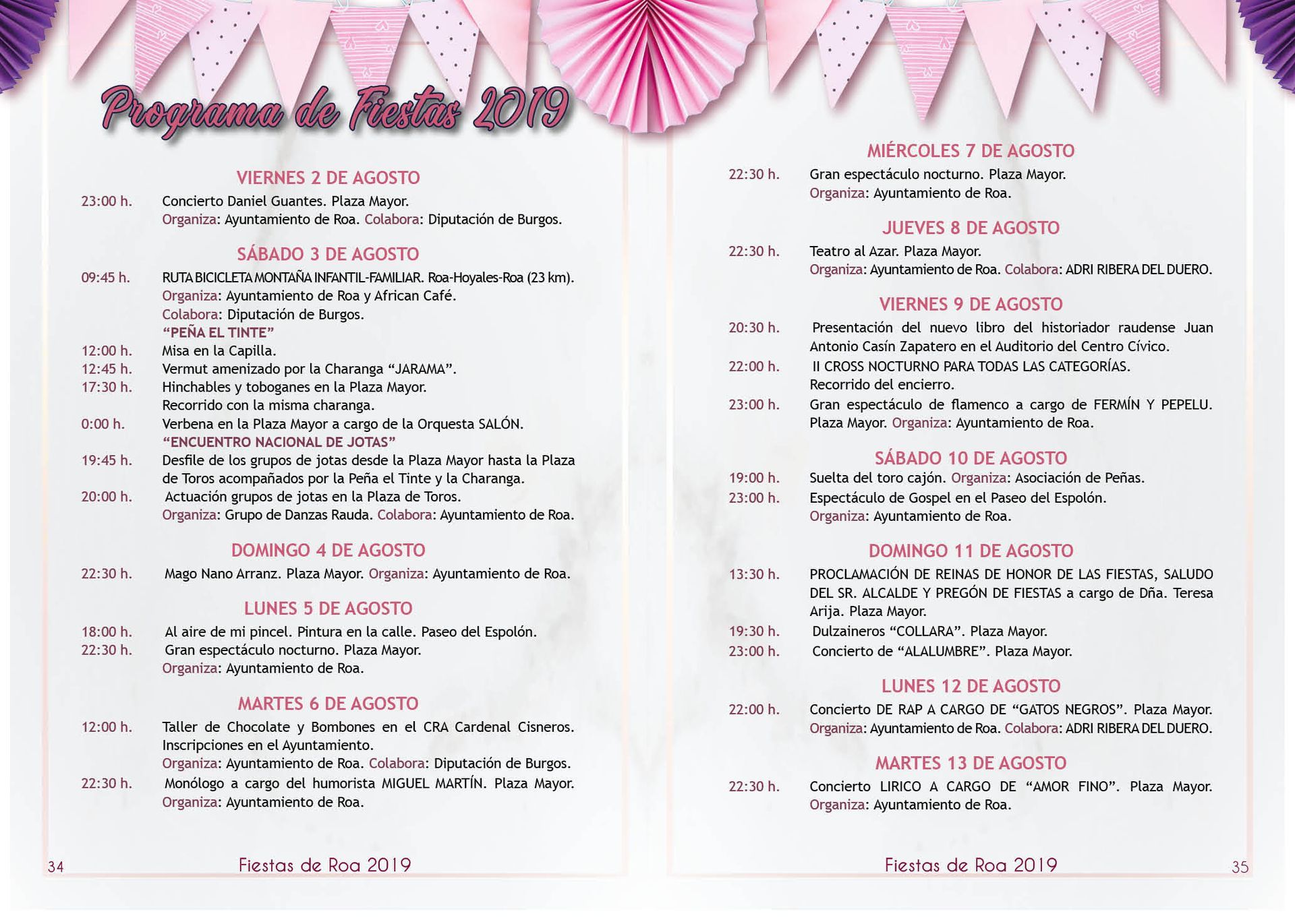 FIESTAS PATRONALES ROA 2019