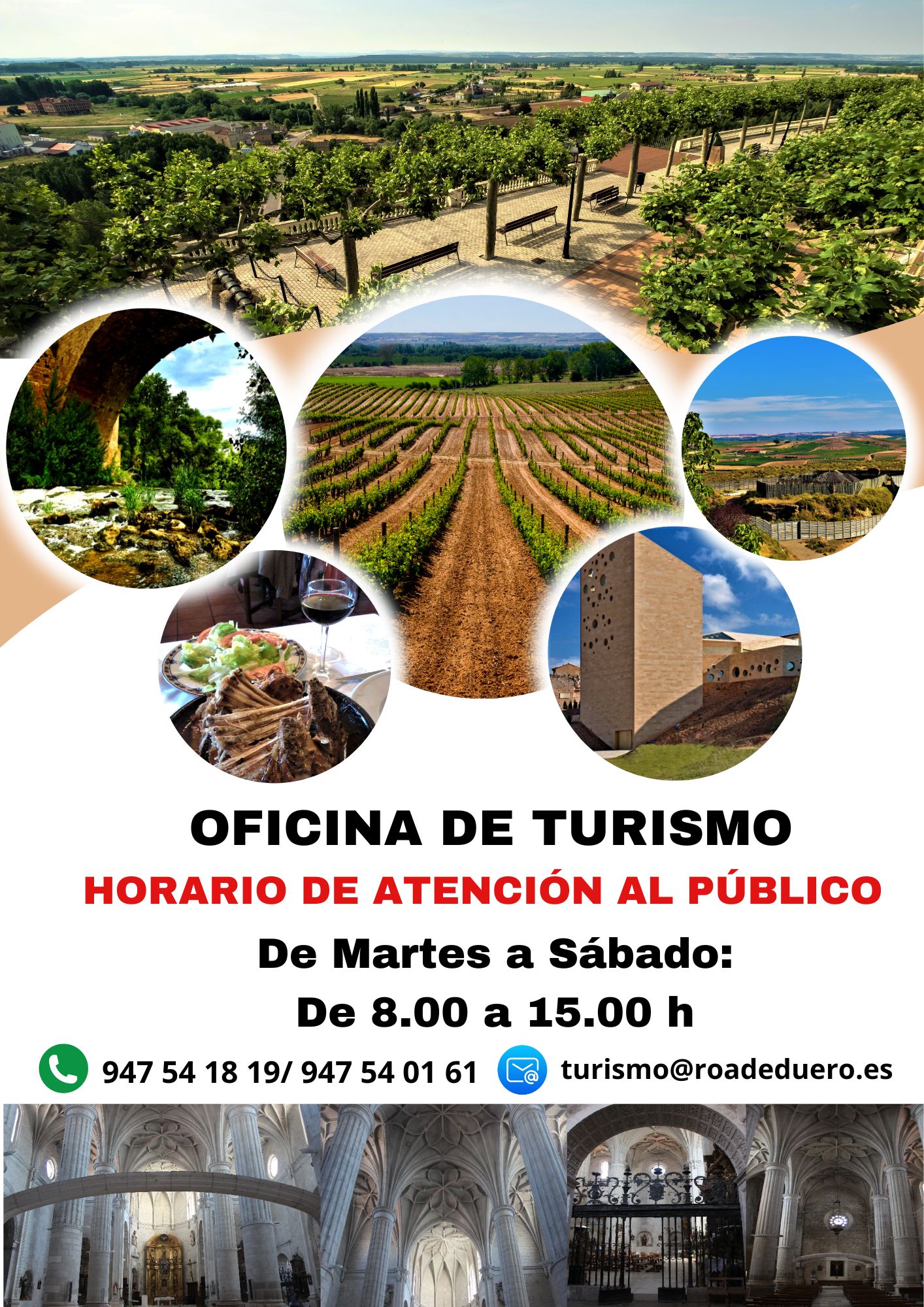 cartel horario oficina turismo