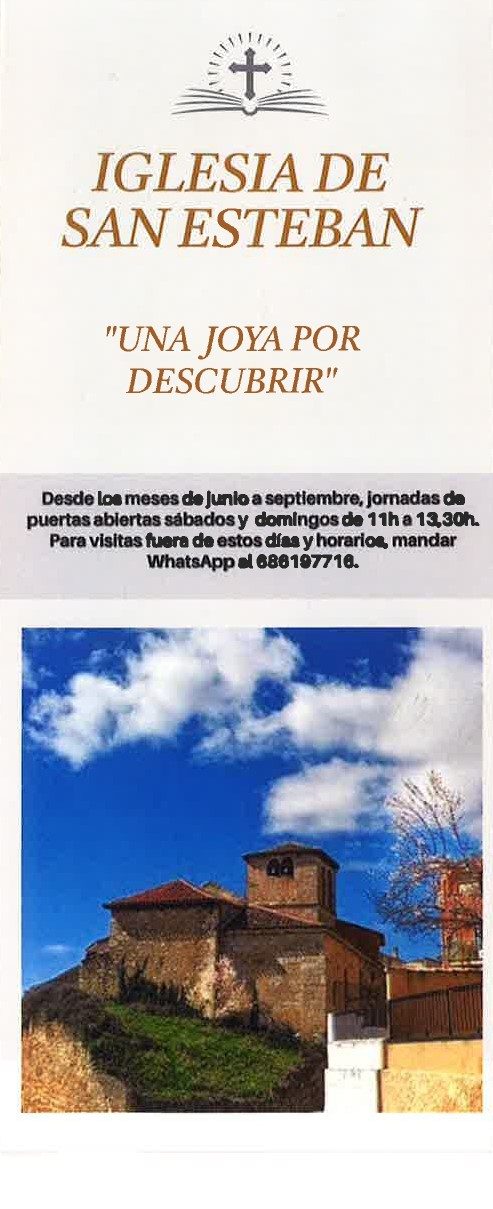 APERTURA DE LA IGLESIA DE SAN ESTEBAN ESTE VERANO